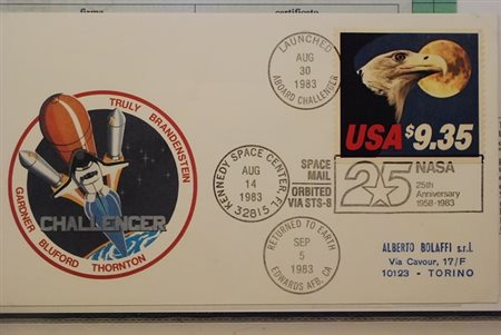 TEMATICHE - 1983, SPAZIO USA, cosmogramma "Challenger", primo trasporto...