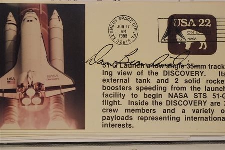 TEMATICHE - 1985, SPAZIO USA "Space Shuttle STS - 51G" tre buste...