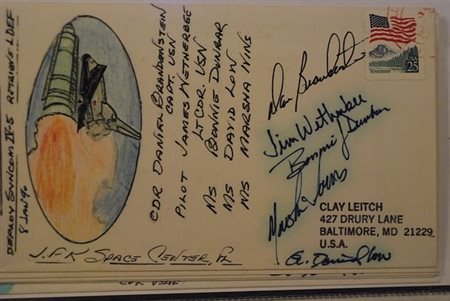 TEMATICHE - 1989-94, SPAZIO, USA, 5 buste con firme piloti di voli nello...