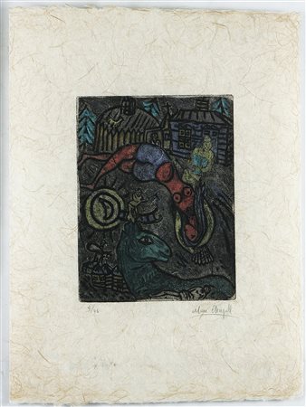 CHAGALL MARC (1887 - 1985) Tiratura 4/75. Firma e tiratura in basso a matita....