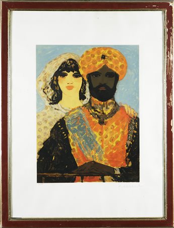 FIUME SALVATORE (1915-1997) Tiratura 5/199. Timbro a secco sul passepartout...