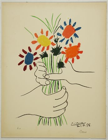 PICASSO PABLO (1881 - 1973) Tiratura: H. C. Timbro a secco a destra nella...