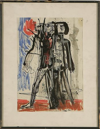 NOBILE ALBERTO (1923 - 1966) Firma in basso a destra. Acquerello Cm 24x34