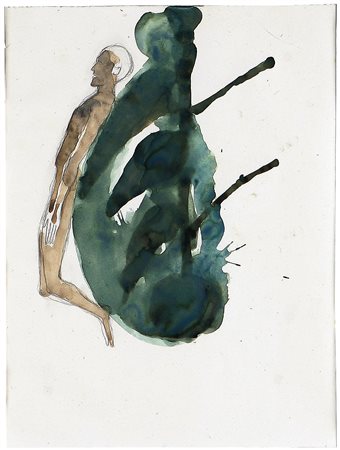 PALADINO MIMMO Provenienza Galleria Mazzoli di Modena. Firma e anno al retro....