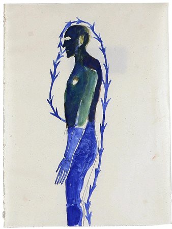 PALADINO MIMMO Provenienza Galleria Mazzoli di Modena. Firma e anno al retro....