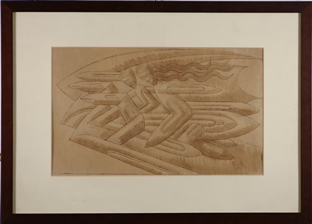 DEPERO FORTUNATO (1892 - 1960) Opera pubblicata nella mostra del 1990, presso...