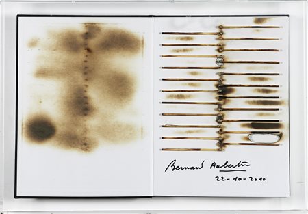 AUBERTIN BERNARD (n. 1934) Entro teca di plexiglass Firma e data in basso a...