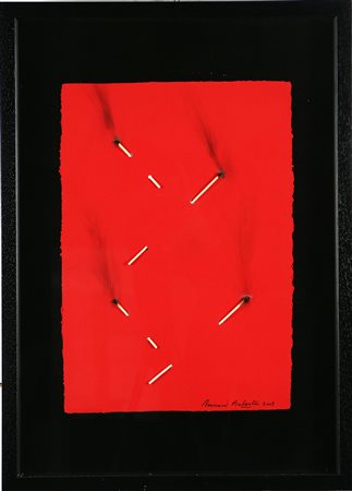 AUBERTIN BERNARD (n. 1934) Entro teca di plexliglass. Firma e data in basso a...