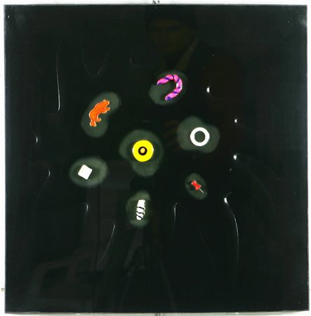 NUCARA RENZO (n. 1955) Entro teca di plexiglass Autentica dell'artista su...