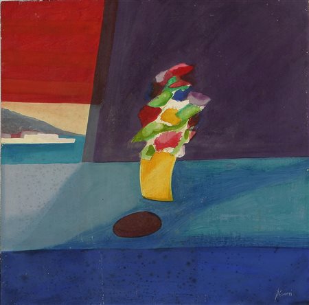 TOMASI ARMANDO (n. 1940) Firma in basso a destra. Olio su tavola Cm 60x60