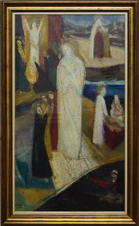 TOMASI ARMANDO (n. 1940) Firma e anno in basso a sinistra. Olio su tavola Cm...