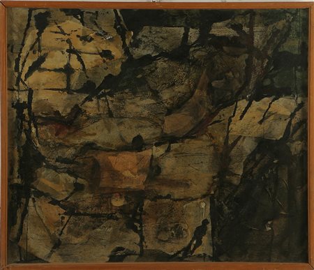 ZINI VALENTINO (n. 1931) - Tecnica mista su tela Cm 69x59