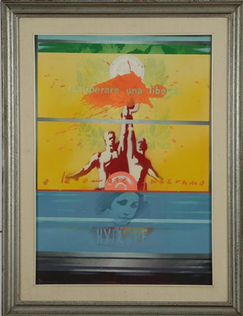 DE FILIPPI FERNANDO (n. 1940) Autentica dell'artista su fotografia. olio su...