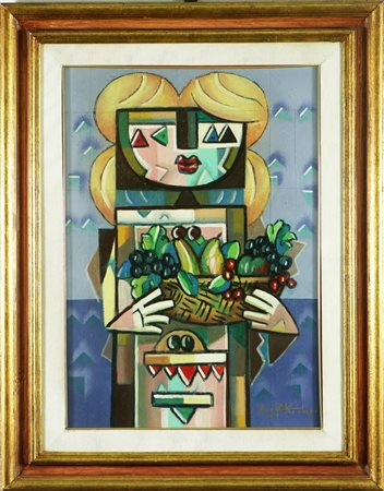 KODRA IBRAHIM (1918 - 2006) Firma in basso a destra. Autentica dell'artista...