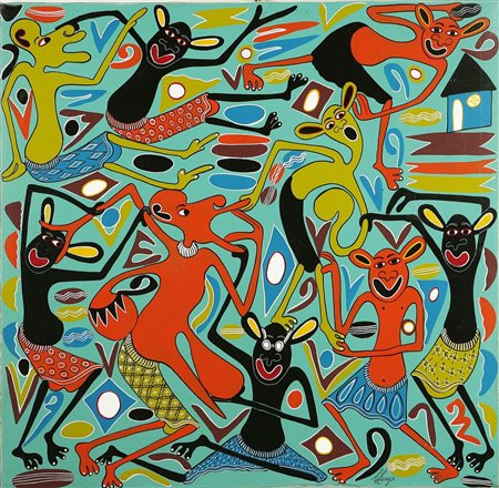 LILANGA GEORGE (1940 - 2005) Firma in basso a destra. Dichiarazione e cenni...