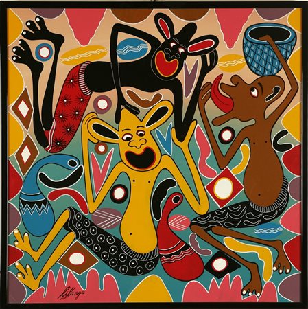 LILANGA GEORGE (1940 - 2005) Firma in basso a sinistra Autentica su...