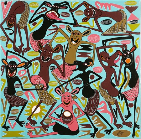 LILANGA GEORGE (1940 - 2005) Firma in basso a destra. Autentica su fotografia...