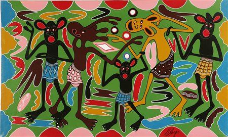 LILANGA GEORGE (1940 - 2005) Firma in basso a destra. Autentica su fotografia...