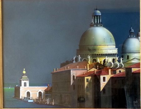 Berto Boschin "Venezia " olio su tavola cm 40x50