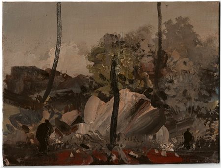 Pietro Annigoni "Senza titolo" olio su cartone telato cm 18x24 Autentica su...