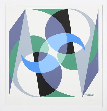 BALLA GIACOMO (1871 - 1958) Equilibrio spaziale. Litografia. Cm 70,00 x...