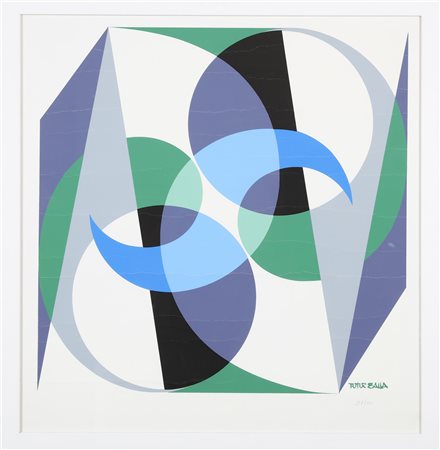 BALLA GIACOMO (1871 - 1958) Equilibrio spaziale. Litografia. Cm 70,00 x...