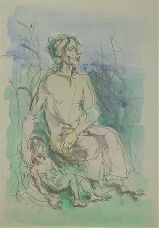 DI PRATA OSCAR (1910 - 2006) Senza titolo. Litografia. Cm 50,00 x 70,00....