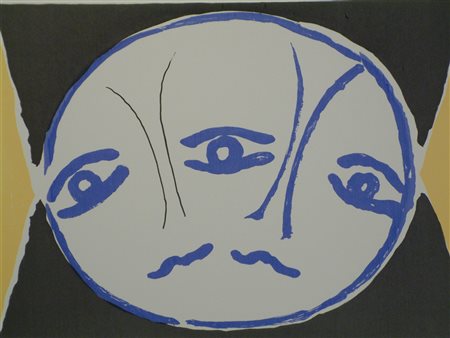 GUIDI VIRGILIO (1891 - 1994) Senza titolo. Serigrafia. Cm 50,00 x 40,00.