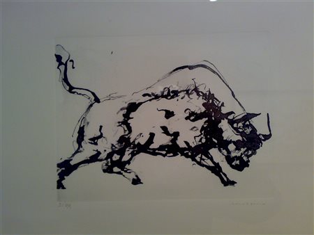 MESSINA FRANCESCO (1900 - 1995) Toro. Acquaforte. Cm 70,00 x 50,00. 21/99....