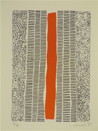 SPACAL LUIGI (1907 - 2000) Senza titolo. Xilografia. . 75/99. Tiratura e...