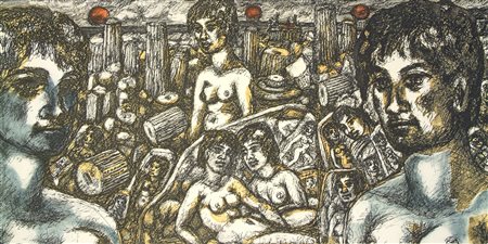 ZANCANARO TONO (1906 - 1985) Senza titolo. Acquaforte, acquatinta. Cm 70,00 x...