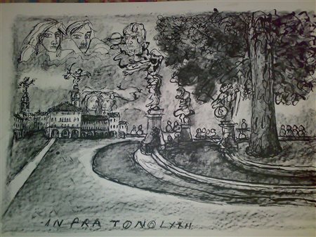 ZANCANARO TONO (1906 - 1985) Senza titolo. Litografia. Cm 70,00 x 50,00....