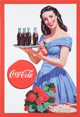 ANONIMO Cartellone Coca Cola. Poster. Cm 48,00 x 70,00.