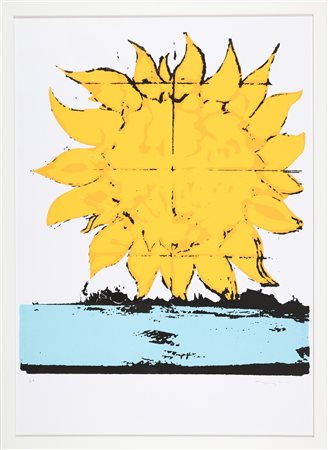SCHIFANO MARIO (1934 - 1998) O Sole mio. Litografia. Cm 70,00 x 100,00....