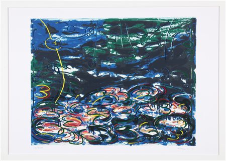 SCHIFANO MARIO (1934 - 1998) Gigli d'acqua. Litografia. Cm 100,00 x 70,00....