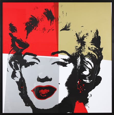 WARHOL ANDY (1928 - 1987) Golden Marilyn 11.38''. 2011. Serigrafia su carta....