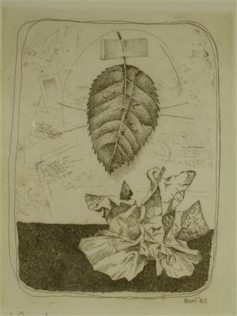 BONI ANGELO (n. 1935) Senza titolo. 1982. Acquaforte. Cm 25,00 x 17,50. Firma...