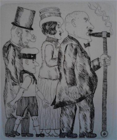 BORGHESE FRANZ (1941 - 2005) Senza titolo. Acquaforte. Cm 35,00 x 25,00....