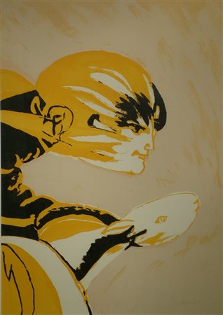 BRINDISI REMO (1918 - 1996) Pastorale. Serigrafia. Cm 50,00 x 70,00. 29/125....