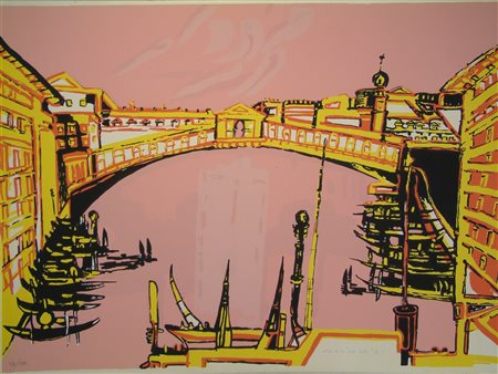 BRINDISI REMO (1918 - 1996) Venezia. Serigrafia. Cm 70,00 x 50,00. 38/100....