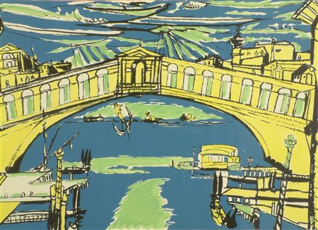 BRINDISI REMO (1918 - 1996) Senza titolo. Retouchè su serigrafia.. Cm 70,00 x...