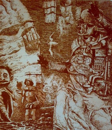 CARGNONI GIACINTO (n. 1932) Senza titolo. Acquaforte. Cm 35,00 x 50,00....