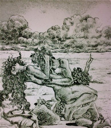 CARGNONI GIACINTO (n. 1932) Senza titolo. Acquaforte. Cm 35,00 x 50,00....