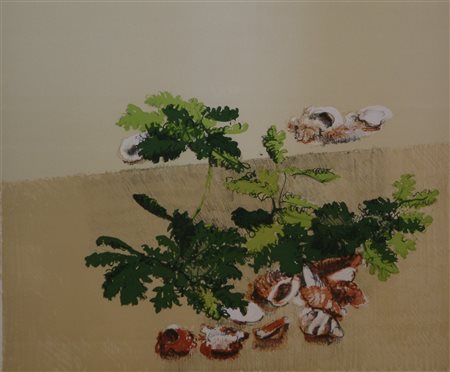 CAZZANIGA GIANCARLO (n. 1930) Senza titolo. Litografia. Cm 70,00 x 50,00....