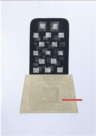 CIGNA GIORGIO (1939 - 2005) Situazioni contemporanee. 1984. Acquaforte,...