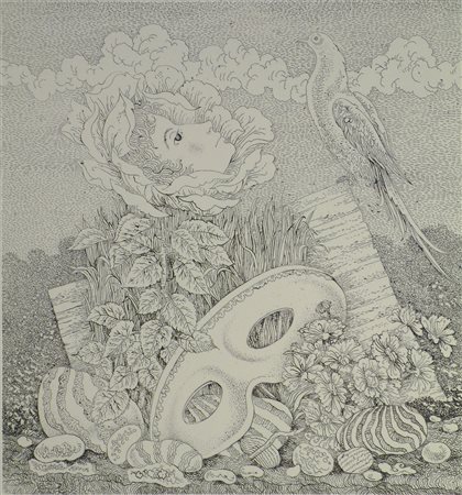 CRIPPA LUCA (1924 - 2002) Carnevale. 1982. Acquaforte. Cm 35,00 x 50,00. 93/100.