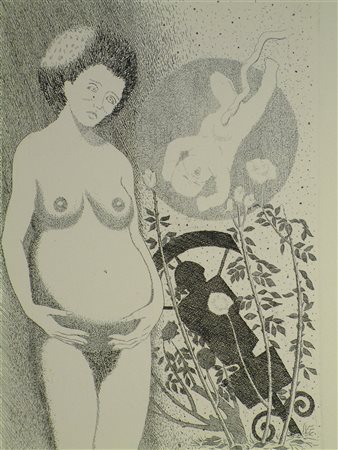 DE LUCIA GIUSEPPE (n. 1926) Senza titolo. Acquaforte, acquatinta. Cm 35,00 x...