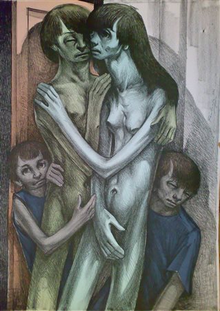 FERLENGA FRANCO (1916 - 2004) Senza titolo. 1976. Litografia. Cm 50,00 x...