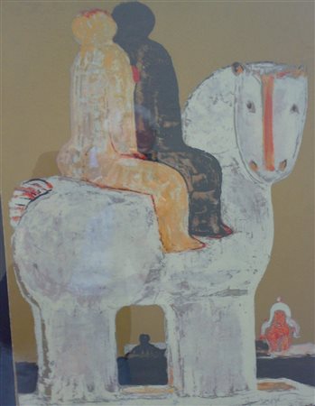 FIUME SALVATORE (1915 - 1997) Il Cavallo. 1981. Serigrafia. Cm 48,00 x 63,00....