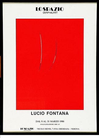 FONTANA LUCIO (1899 - 1960) Manifesto originale preforato. Litografia. Cm...